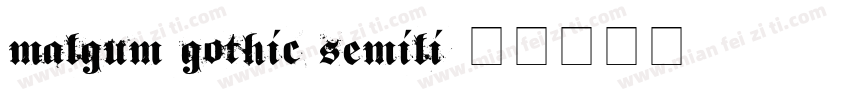 malgum gothic semili字体转换